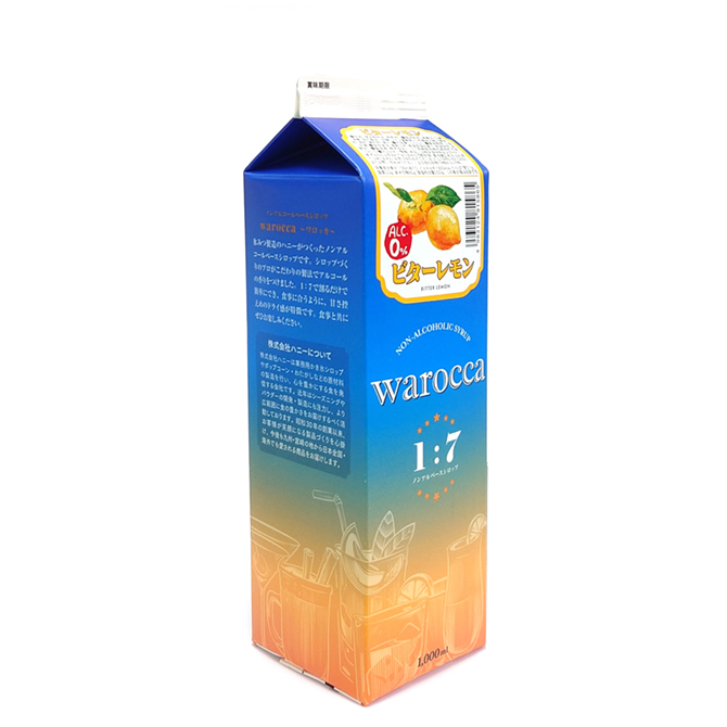 ワロッカ・ノンアルコールシロップ ビターレモン 1L ×12本