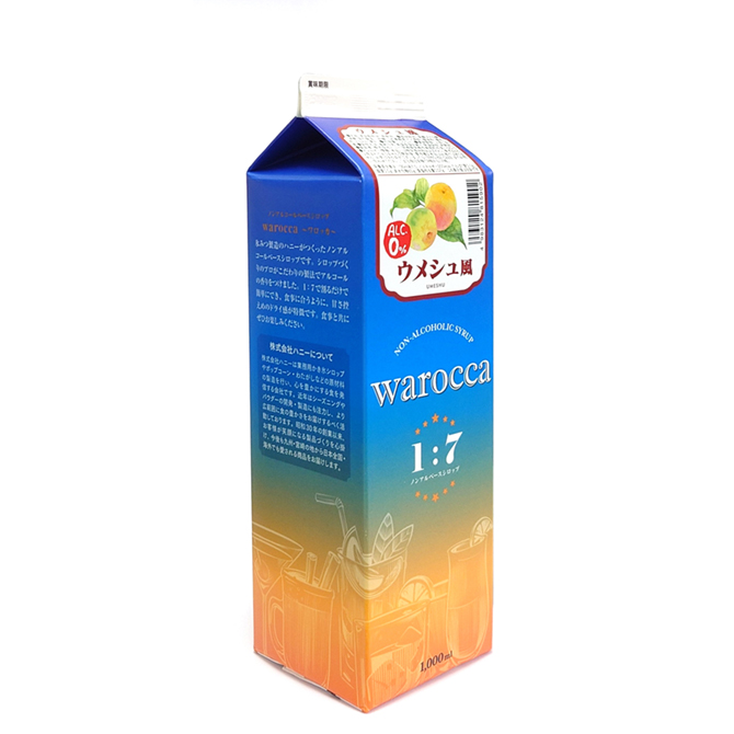 ワロッカ・ノンアルコールシロップ ウメシュ風 1L ×12本